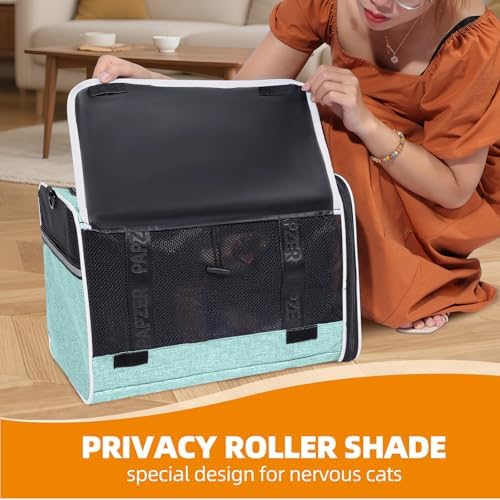Cat Carrier for Travel, Soft-Sided, Top Loading, Privacy Curtain, to 20 lbs - Image 3