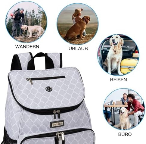 BAGLHER丨Dog Travel Bag, Airline Approved Pet Supplies Backpack, Dog Travel Backpack with 2 Silicone Collapsible Bowls and 2 Food Baskets - Image 6