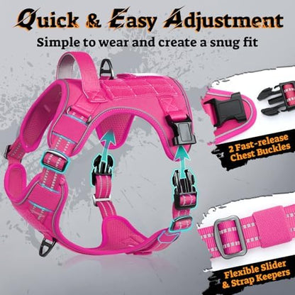 rabbitgoo Tactical Dog Harness for Small Dogs, No Pull Service Pet Vest - Image 4