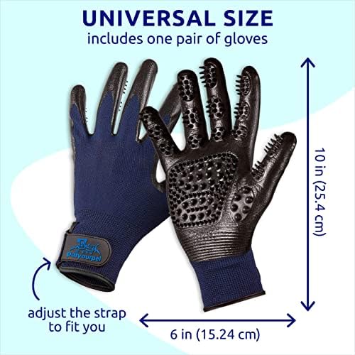 Pat Your Pet Grooming Gloves - Cat & Dog Hair Remover Glove for Deshedding Long and Short Fur - Image 6