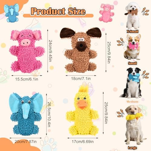 Dog Toys Puppy Toys Cute Squeaky Dog Toy, Shaking Squeaky - Stuffed Plush Animal to Keep Them Busy for Small Medium Large Dogs for Birthday Gift (Yellow Duck) - Image 3