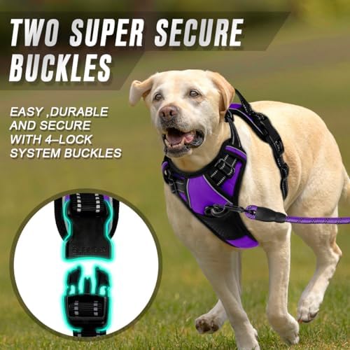 BARKBAY Dog Harness No Pull for Large Dogs Front Back Clips,Dog Vest - Image 4