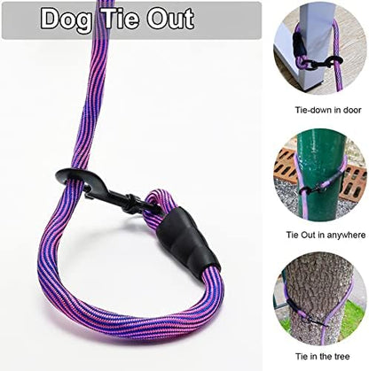 BTINESFUL 8/12/20/30/50/75ft Dog Tie-Out Long Tether Rope Dog Lead for Yard - Image 5