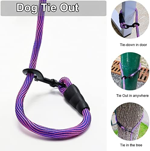 BTINESFUL 8/12/20/30/50/75ft Dog Tie-Out Long Tether Rope Dog Lead for Yard - Image 4