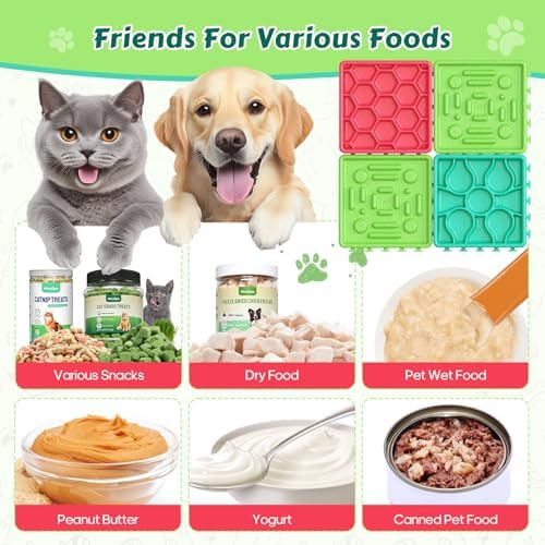 Dog Lick Mat for Training and Boredom Relief, Non-Slip Slow Feeder Puzzle with Suction Cups for All Breed Dogs and Cats, Dishwasher Safe Pet Dish for Dry and Wet Food - Image 5