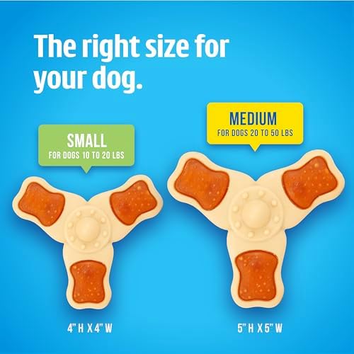 Hartz Chew ‘n Clean Chew Toy and Treat in One Chicken Flavored Tri-Point Dog Toy, Medium - Image 3