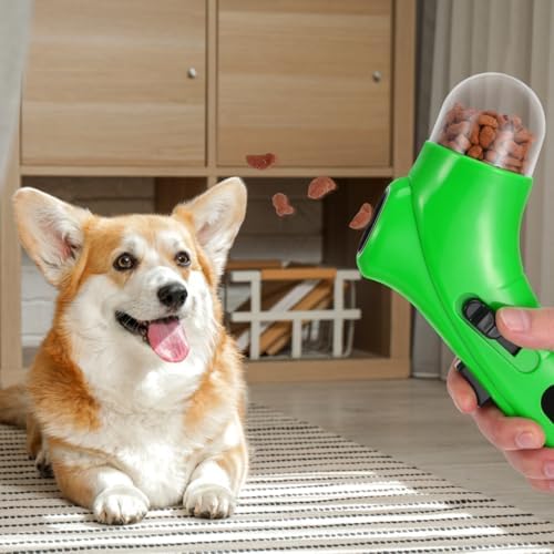 balacoo Dog Snack Catapult Launcher Pet Treat Launcher for Dogs and Cats Interactive Training Toy Spring Loaded Snack Feeder Handheld Treat Thrower 7.48 X 4.33 X 1.77 in - Image 2