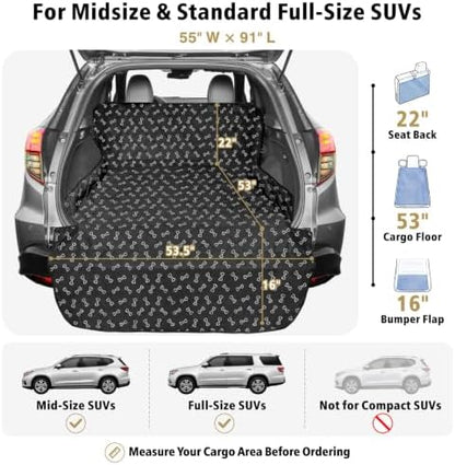 F-color SUV Cargo Liner for Dogs - Heavy Duty Trunk Cover for Midsize SUVs - Image 2