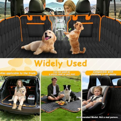 Falafa Dog Car Seat Cover for Back Seat, Waterproof Non-Slip Car Seat Cover for Dogs Pets, Car Back Seat Protector Portable Dog Hammock, Suitable for Cars, SUVs and Trucks - Image 6
