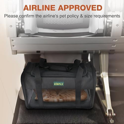 Airline Approved Cat Carrier 17"x11"x9.5", Under Seat Pet Travel Bag - Image 3