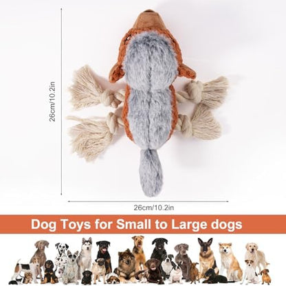 Letsmeet Dog Toys - Squeaky Interactive Plush Dog Toy with Rope, Chew Toy for Large Dogs, Small Dogs & Puppies - Tug of War Dog Toy for Aggressive Chewers, Pet Toys for Dogs - Image 7