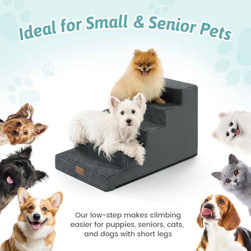 COZY KISS Dog Stairs for Small Dogs, 5 Step Pet Stairs for Beds & Couches - Image 4