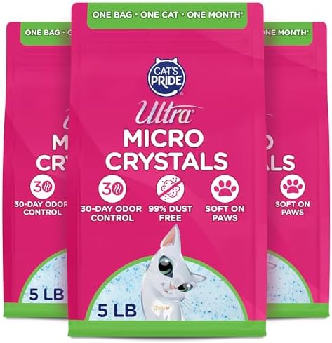 Ultra by Cat's Pride Micro Crystals Litter with 30-Day Odor Control, 15lbs by ULTRA