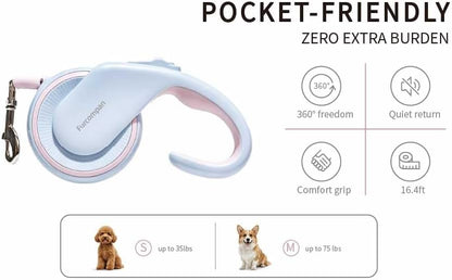 16 Ft Retractable Dog Leash for Small Dogs & Medium Dogs - Image 2