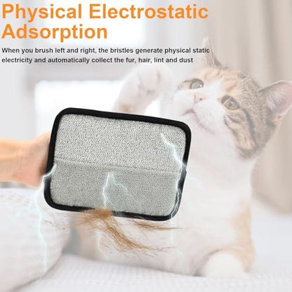 Pet Hair Removal Gloves for Cats & Dogs, Efficient Pet Hair Remover Electrostatic Glove, Reusable Pet Grooming Gloves Brush Tool for Furniture, Couch, Carpet, Clothing & Bed Sheets - Image 3