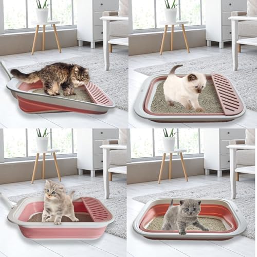 Low Entry Kitten Litter Box Collapsible Shallow Litter Box - Image 6