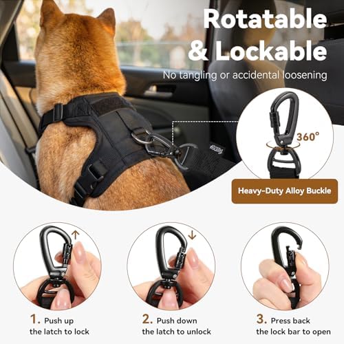 Universal Dog Seat Belt for Car, Dog Car Seatbelt, Black - Image 4