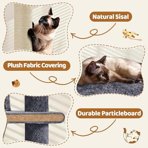 Yaheetech 70in Multi-Level Sturdy Cat Tree, Condo, Sisal Scratching Posts - Image 6