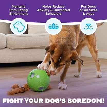 Outward Hound by Nina Ottosson Dog Snuffle N' Treat Ball Puzzle, Level 2 Intermediate, Green, Large - Image 3