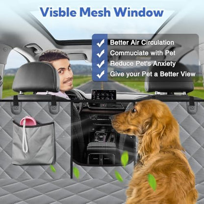 Kytely Dog Car Seat Cover for Back Seat, Waterproof Hammock for Car & SUV - Image 2
