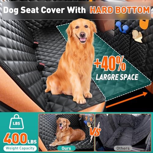 Dog Car Seat Cover for Back Seat, Hard Bottom Hammock Hold 400lbs For Cars - Image 3