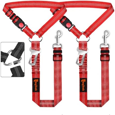 Laqibak Removable Dog Seat Belt Harness for Car, 3 in 1 Pet Seatbelt Leash by laqibakProductcollection