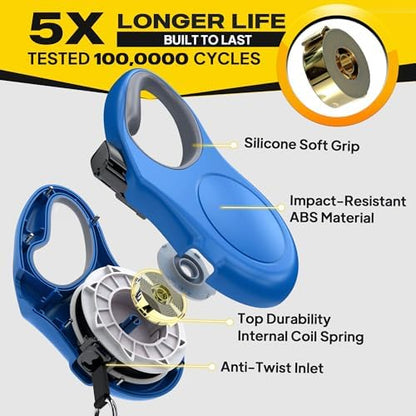 Fida Retractable Dog Leash, 16 ft Dog Walking Leash for Small Dogs up to 26lbs, Soft Grip, Tangle Free, Blue - Image 4