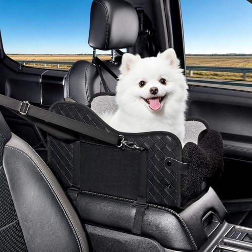Center Console Dog Car Seat,Pet Puppy Middle Console Dog Car Seat for Small Dogs (Black, Small) by Unknown