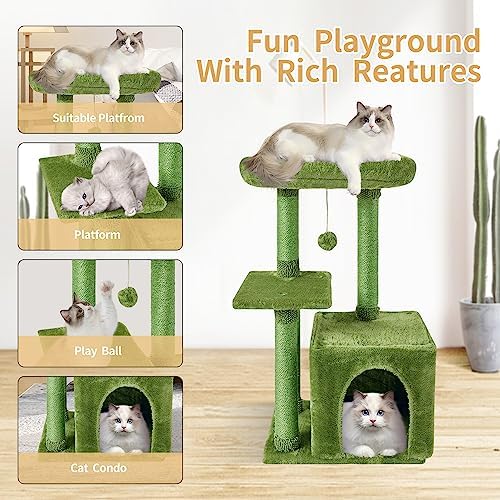 Cute Cat Tree Kitten Cat Tower Condo Cat Furniture Sisal Scratching Posts - Image 6