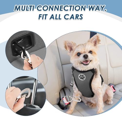 SlowTon Dog Seatbelt, 2 Pack Adjustable Heavy Duty Dog Safety Seat Belt - Image 6