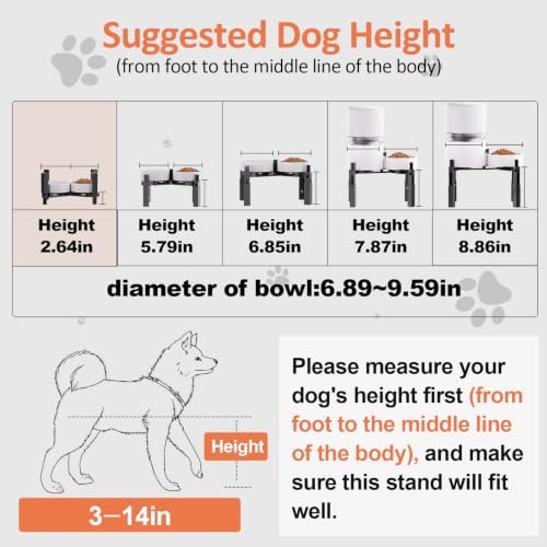 XIAZ Dog Bowl Stand Elevated Food Water Bowl Holder for Large Medium Small Sized Dog, Heights&Width Adjustable, Non-Slip, Durable, Elevated Feeding Bowl Stand for All Dogs Bowls (Stand Only) - Image 6