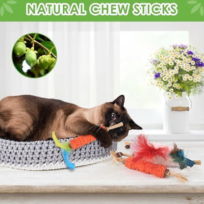 TINDTOP Cat Chew Toys, 6 Pack Silvervine Catnip Sticks for Kittens - Image 5
