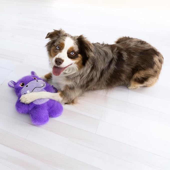 KONG Snuzzles Dog Toy X-Large – Plush Squeaky Dog Toy for Large Breeds – Ultra-Soft, Crinkle Sounds, Durable Interactive Dog Chew Toy for Medium & Large Dogs (Hippo/Gorilla Combo)