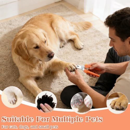 Professional Dog Nail Trimmers for Large & Small Dogs, Heavy-Duty Stainless Steel Pet Claw Clippers for Safe Grooming - Image 4