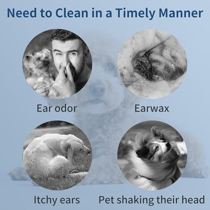 Dog Ear Wipes, 200 Pcs, Remove Earwax, Secretions, Dirt, Debris, Odors, Relieve Ear Itching, Shaking, Scratching, Contains Soothing Aloe Vera, Non Irritating, Suitable For Cats And Dogs (3 Count) - Image 2