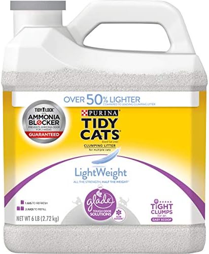 Purina Tidy Cats Light Weight, Low Dust, Clumping Cat Litter, LightWeight Glade Clean Blossoms Multi Cat Litter - 6 lb. Jug by PurinaTidyCatsLitter