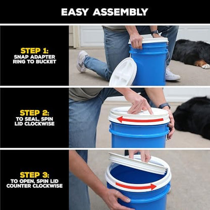 Vittles Vault Gamma Seal Lid 3pk Combo, Red, White and Blue - Image 7