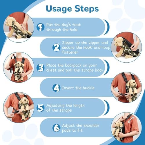 YUDODO Pet Dog Carrier Backpack Adjustable Front Carrier for Small Dog Cat - Image 3