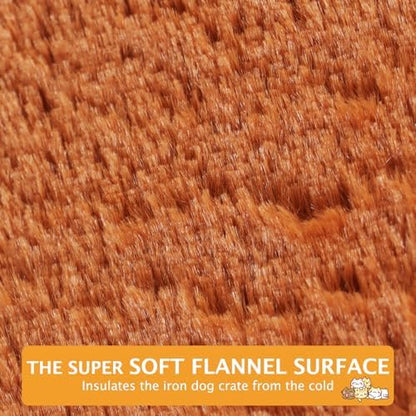 Reversible Dog Bed Mat with Plush and Corn Velvet,Soft Warm Pet Cushion, Dual Purpose Washable Sleeping Mattress Bed for Small Medium Large Dog and Cat XB004 (48"*30", Orange) - Image 4
