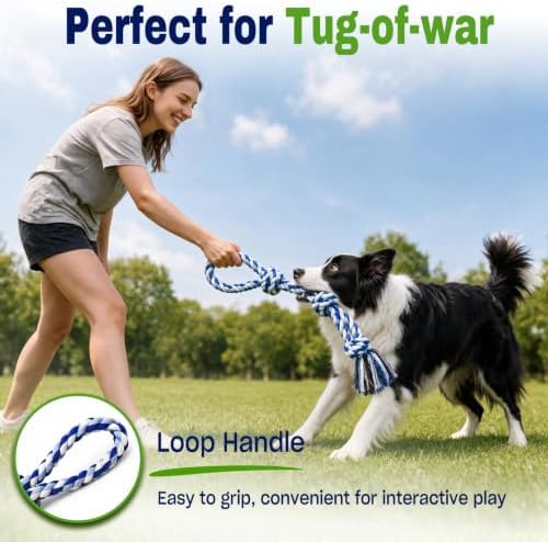 Dog Rope Toys for Aggressive Chewers, 2 Pack Tough Dog Chew Toys - Image 3