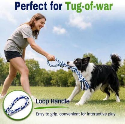 Dog Rope Toys for Aggressive Chewers, 2 Pack Tough Dog Chew Toys - Image 3