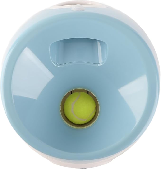 FILFEEL Automatic Dog Thrower Pet Interactive with 3 Soft Balls for Indoor and Outdoor Fun for Small Dogs (Lightblue)