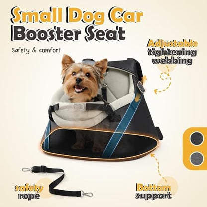 WOYYHO Luxurious Dog Booster Car Seat for Tiny Dogs up to 7 lbs - Image 6