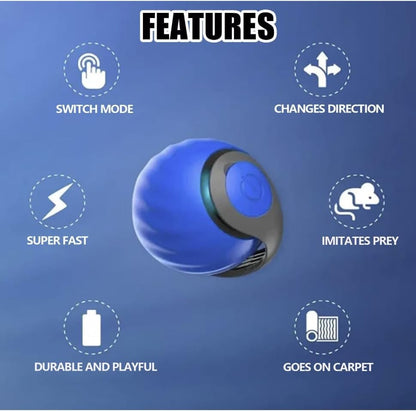 Speediest Tail 2.0 Cat Toy,Interactive CatToy,CatToys for Indoor Cats,Chewie Viral Cat Ball,Adjustable Sports Rolling Toy,Electric Rolling Ball Christmas Birthday Gift for Pets - Image 2