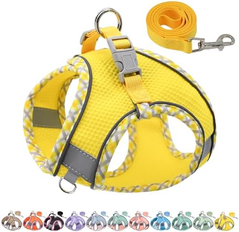 AIITLE Escape-Proof Dog Harnesss and Leash Set, Step in Pet Vest, Yellow L by AIITLE-FORPETSBETTERLIFE