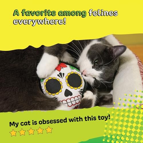 Yeowww! Catnip La CAT-rina Toy for Cats - Día de Los Muertos Design - Made in the USA - Stuffed with Organically Grown Catnip - Image 6