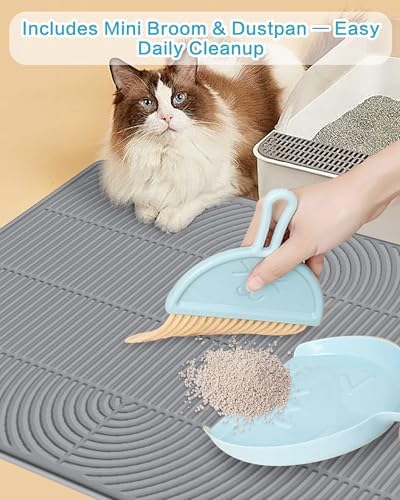 Extra Large Cat Litter Mat XL, 47" x 35", Silicone Waterproof - Image 6