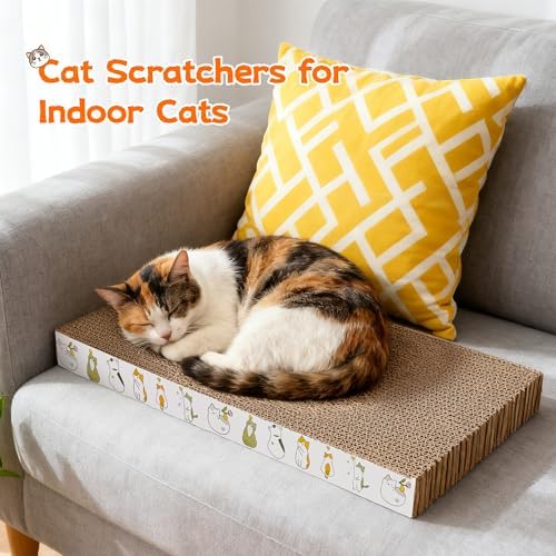 PatiencET 2 Pack Cardboard Cat Scratcher Pad with Catnips - Image 7