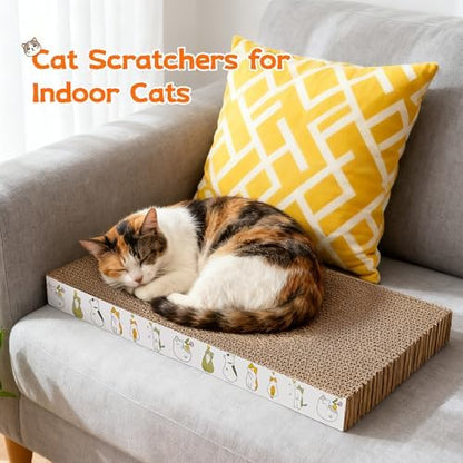 PatiencET 2 Pack Cardboard Cat Scratcher Pad with Catnips - Image 7