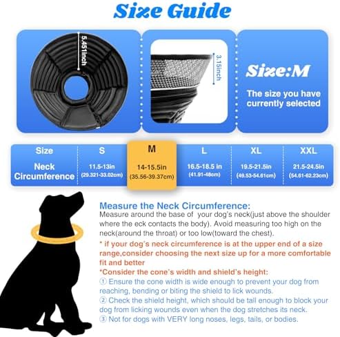 Inflatable Soft Dog Cone Collar,Breathable Elizabethan Pet Recovery Collar - Image 2